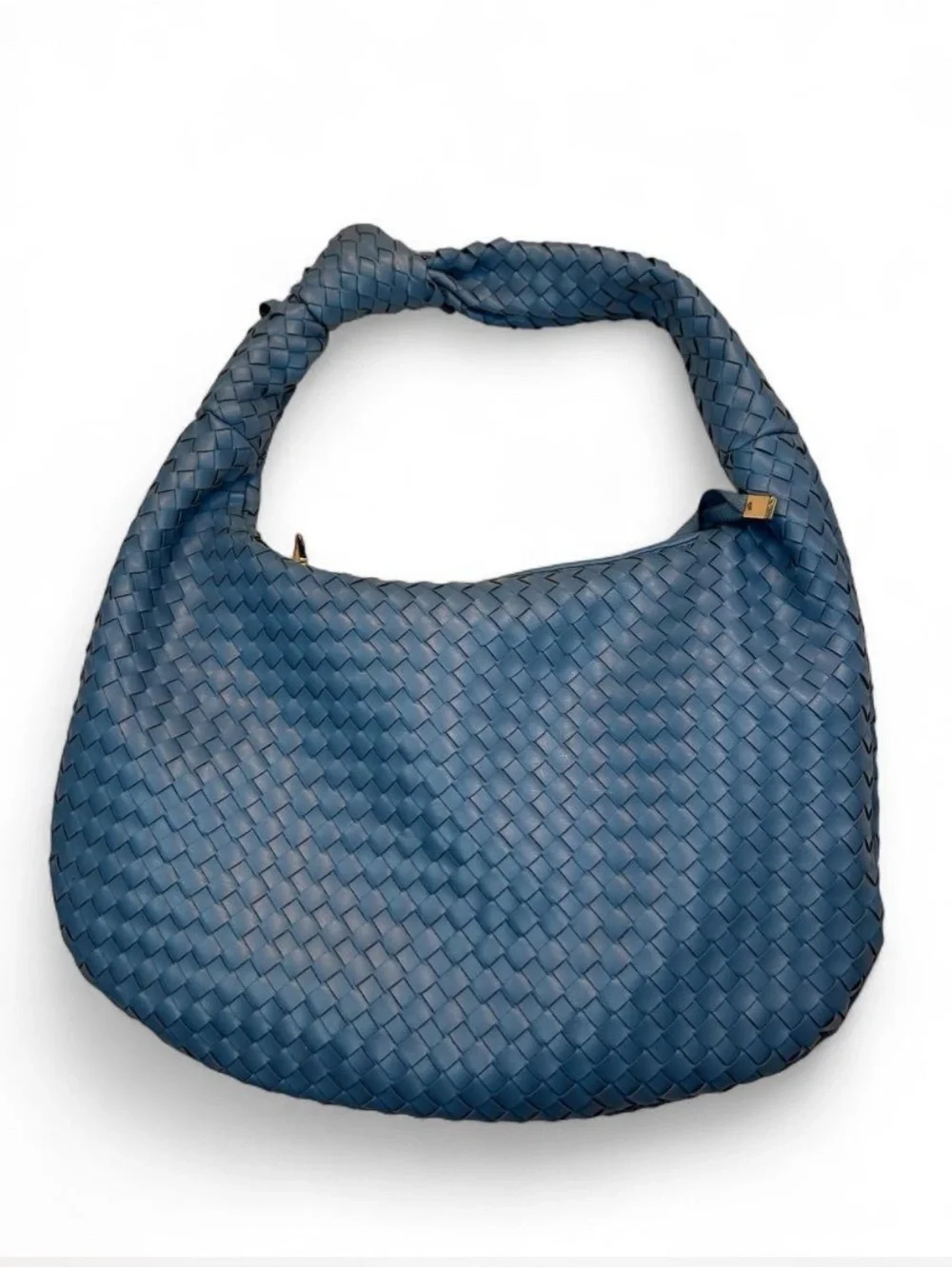 Melie Bianco Woven Shoulder Hobo Bag in Blue